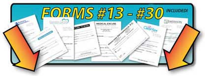 Doctors Excuse Note Forms #13-30