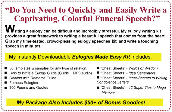 Write a funeral speech