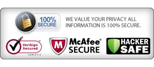 All of our transactions are 100% secure.